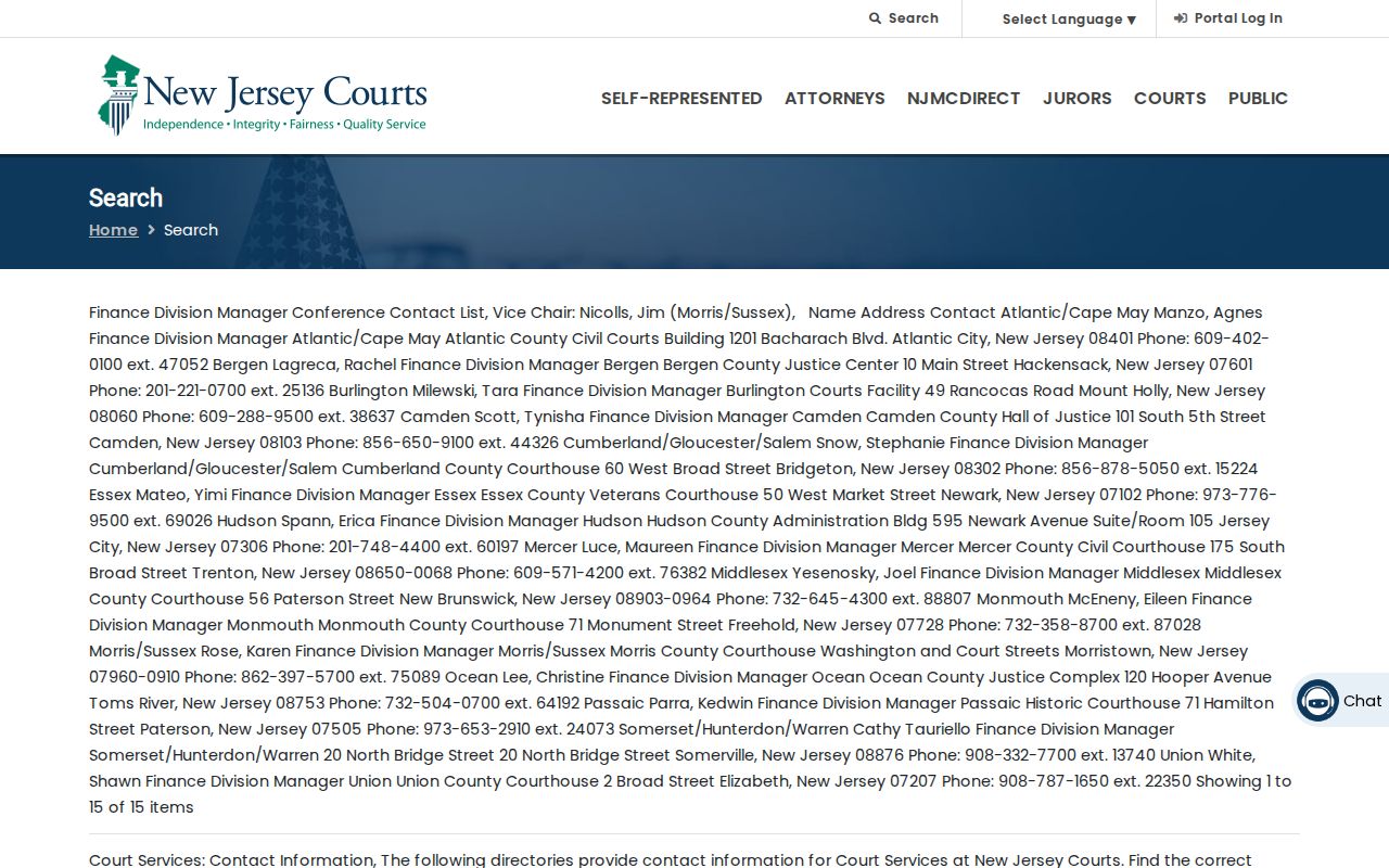 Vineland residents directory New Jersey court case search