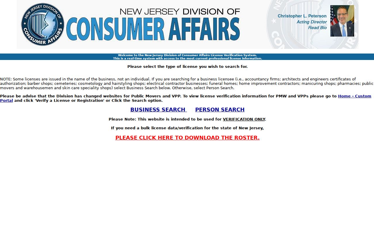 Vineland residents directory license verification search