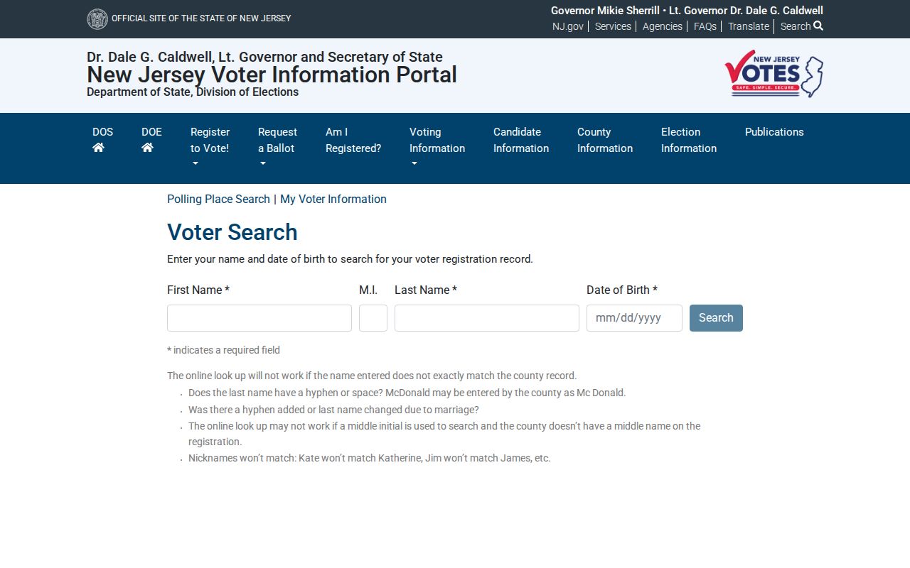 Vineland residents directory New Jersey voter search