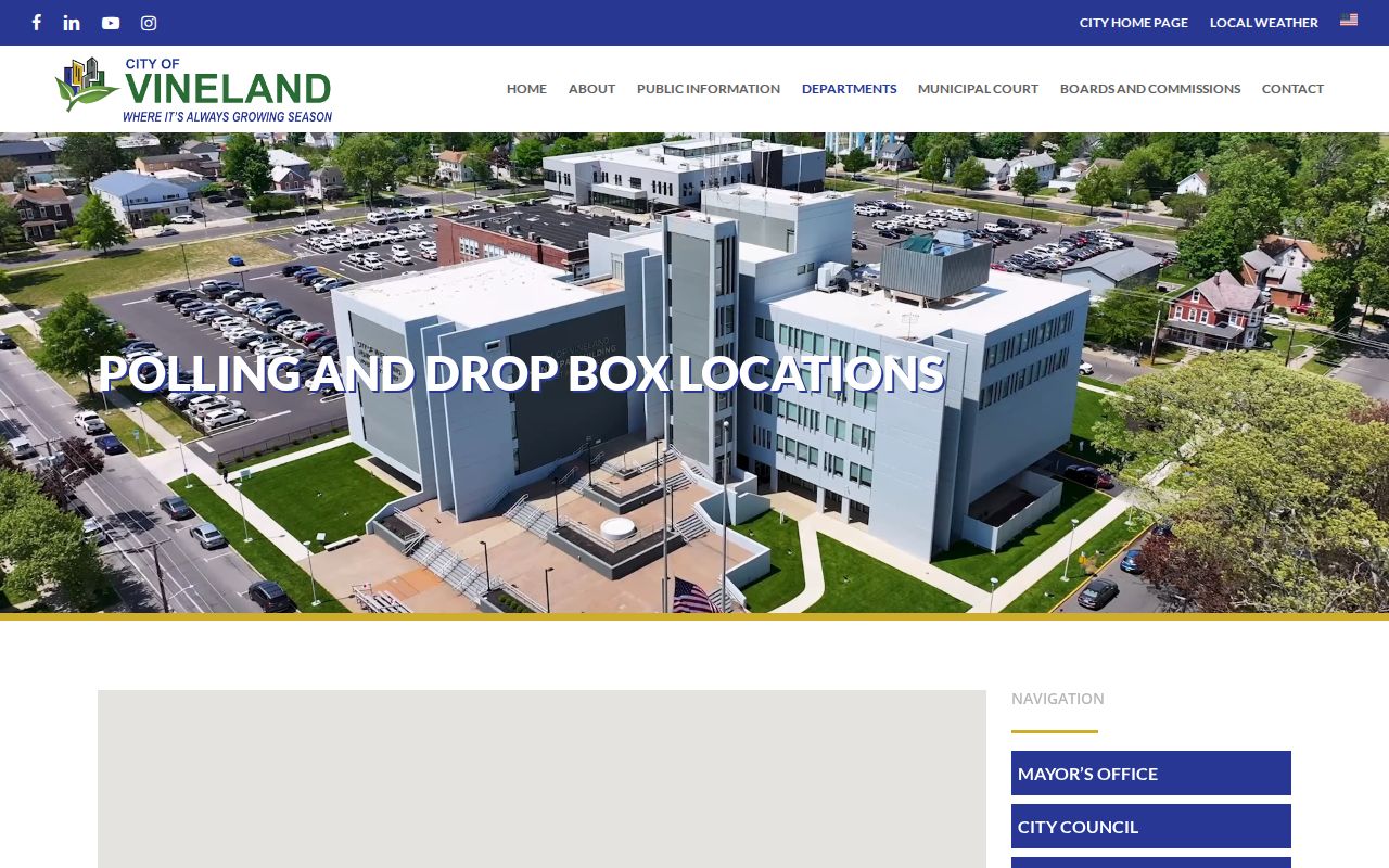 Vineland neighbors ward and polling district reference for block geography